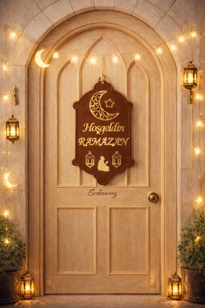 evdeucuz Hoşgeldin Ramazan Dekoratif Kapı Süsü