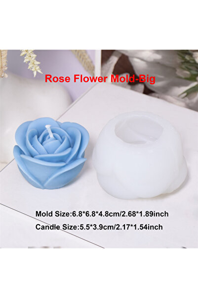 Choice4 قالب زهرة الورد، قالب شمعة زهرة الفاوانيا، قالب صب الراتنج لصنع براعم...