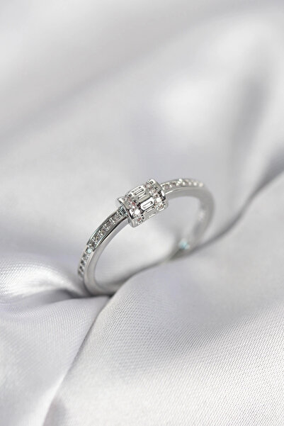 shopwave خاتم نسائي من النحاس الفضي مرصع بحجر الزركون - TJ-BYK4013