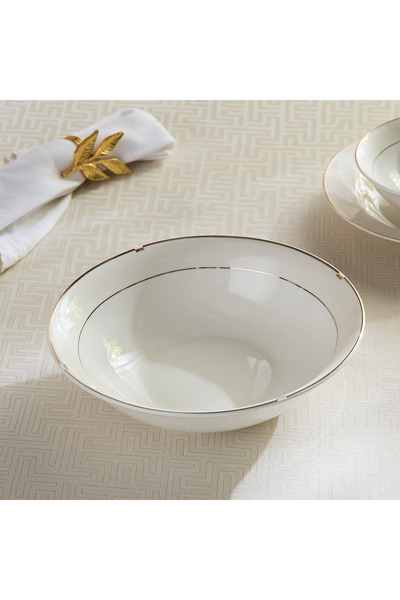 Generic Rib Porcelain Cereal Bowl - 15 cm