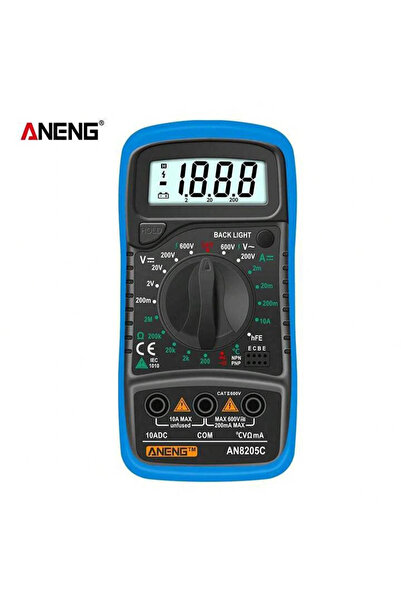 ANENG AN8205C Dijital Multimetre (Mavi)