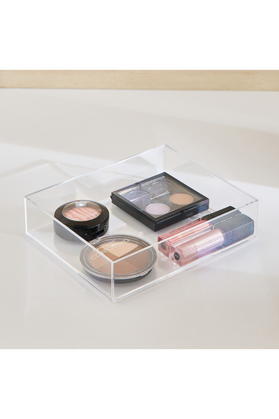 Generic Crystal Stackable Vanity Tray - 15.6x19.1x4.8 cm