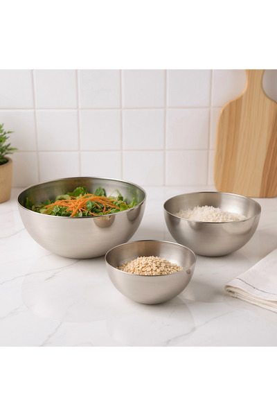 Generic Stilo 3-Piece Steel Mixing Bowl Set