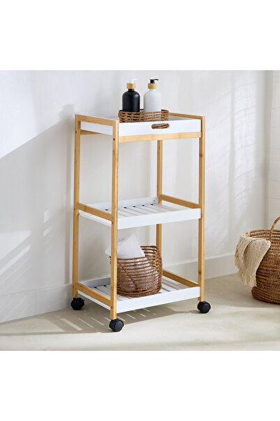 Generic عربة تخزين لكزس ثلاثية الطبقات - 42×35×80 سم