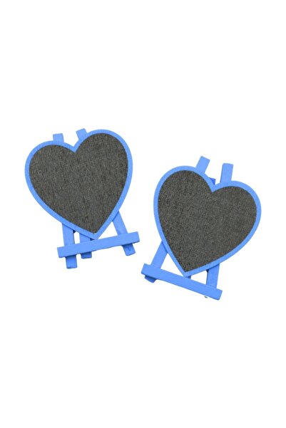 Colorarte Creative easel with board, heart shape, 8cm wood, set of 2 pieces
