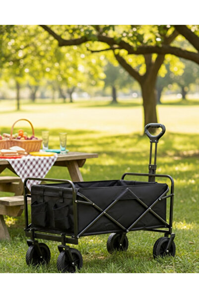 FREEDOM STOREE Foldable Goods Transport Trolley Suitable for Camping, Beach a...