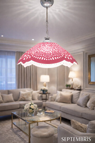 septembris LUMERA Fuşya Akrilik Dekoratif Avize – Modern Ambiyans Aydınlatma