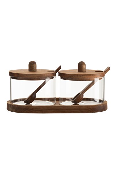 Mudo Concept AKASYA STANDLI KAPAKLI KAŞIKLI İKİLİ BAHARATLIK