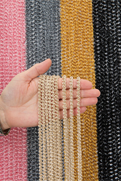 ELDA EV TEKSTİLİ Gümüş Bej Bukle İp Perde – Kornişe Uyumlu Dekoratif Salon & ...