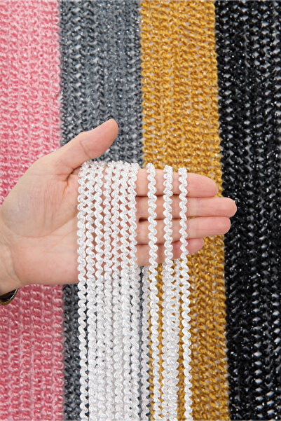 ELDA EV TEKSTİLİ Gümüş Beyaz Bukle İp Perde – Kornişe Uyumlu Dekoratif Salon ...