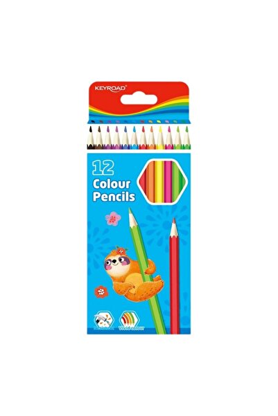 KEYROAD Цветни моливи KR972397, шестоъгълни, 12 цвята, картонен блистер