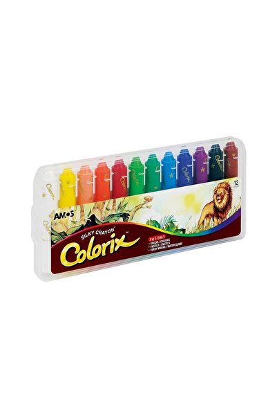 Amos Wax crayons CRX5PC12, 12 colors, PVC box