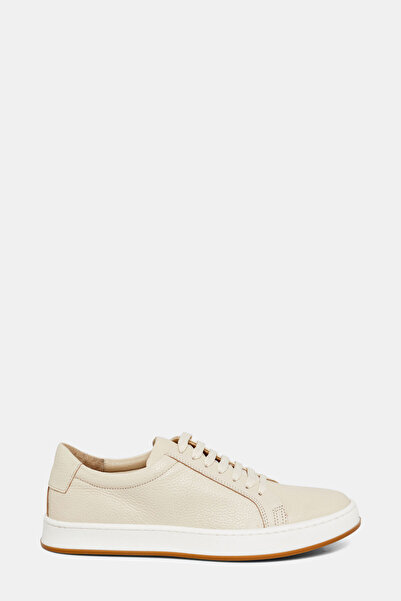 W Collection Beige Leather Sports Shoes