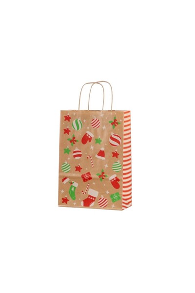 Colorarte Christmas gift bag 27668, A4, 22x31x10cm, 90g/m2, kraft, twisted pa...