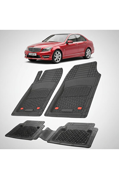 TEAMCAR Covorașe auto compatibile cu Mercedes-Benz C-Class W204 Facelift 2011...