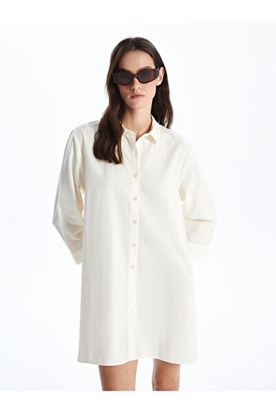 LC Waikiki Shirt Collar Women's Beach Dress
