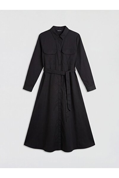 LC Waikiki Belted Poplin Shirt Dress