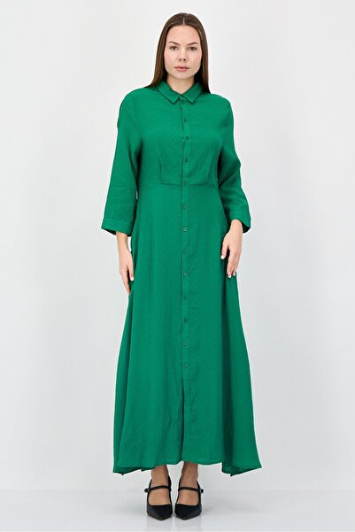 Anne Klein Women Plain Maxi Dress, Green
