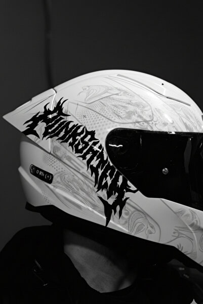 Banxtre ملصق بانك ستاير بخط تراثي للدراجات النارية والخوذات (قطعة واحدة)