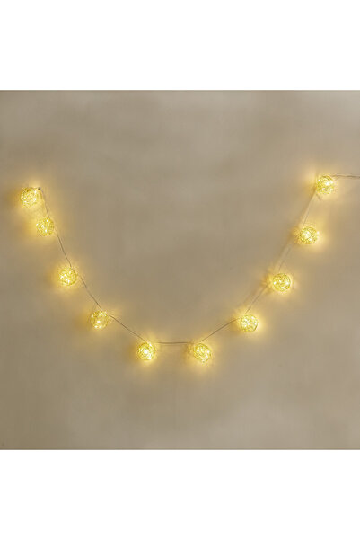 Generic Elio 50 LED Warm White 2AA Metal Ornament String Light - 1.35 M