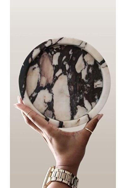 Generic Round calacatta viola marble tray 22x2cm dia