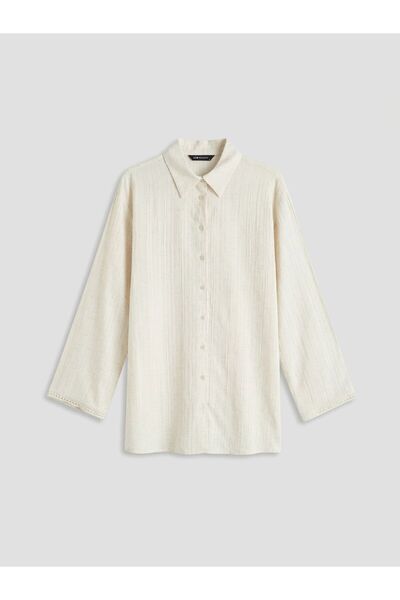 LC Waikiki Textured Linen Blend Women's Shirt Tunic