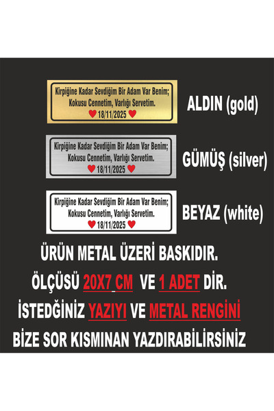 sıradışıhediyem iSTEĞE GÖRE YAZI YAZMA METAL ÜZERİ tesbih kutusu isimliği kişiye özel yazılı metal