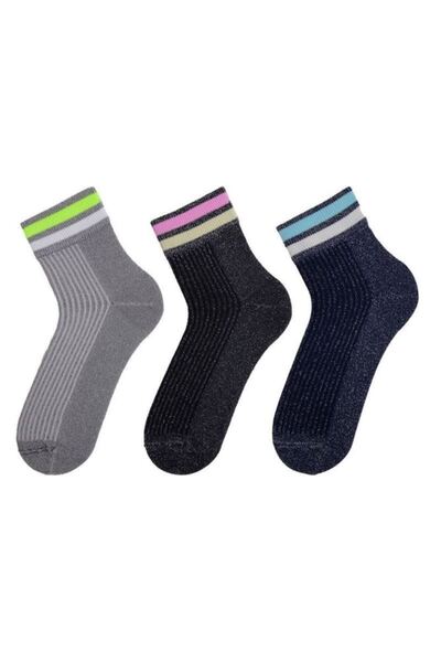 Bross 3-пари жіночих коротких рукавів з блискучим гумовим візерунком