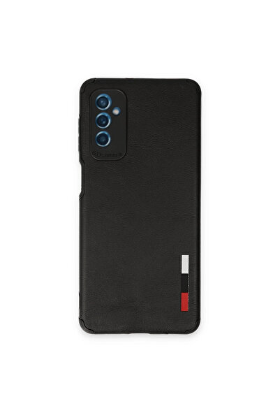 xirshop حافظة سامسونج جالاكسي M52 5G بحلقة جلدية سيليكون - أسود