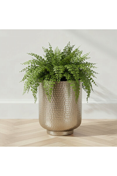 Generic وعاء زراعة معدني مطروق من أوروم أفيا مع قاعدة - 25.5 × 25.5 × 32.5 سم