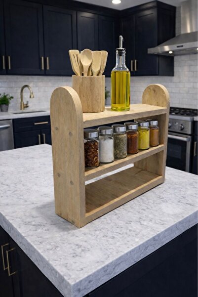 Kale tasarım Mutfak Rafı Tezgah Üstü Raf Baharatlık Organizer Mutfak Rafları