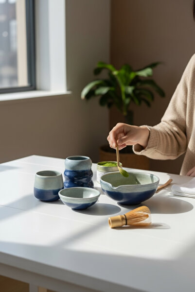 HAZEYA SERAMİK Handmade Stoneware Matcha Seti