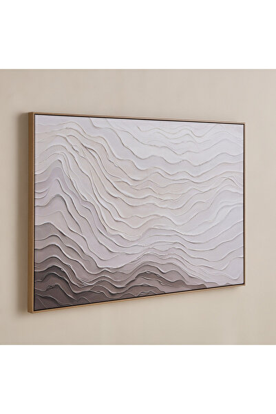 Generic Vivid Solid Wood Stretcher Framed 80% Hand Painted Wave Abstract Canv...