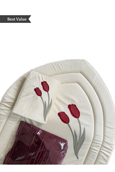 Art Comfort طقم صلاة نسائي فاخر مع شرشف صلاة وسجادة مبطنة بحشوة إسفنج | زهرة ...