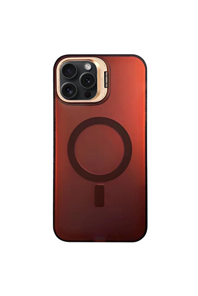 xirshop غطاء آيفون 15 برو بريميرا مع حامل ماج سيف - أحمر داكن