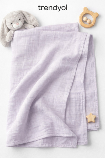 Anemons بطانية أطفال موسلين متعددة الأغراض بألوان قوس قزح - 75x100 سم