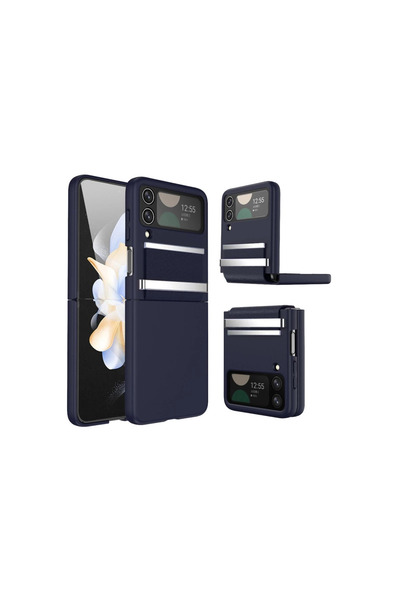 xirshop غطاء حماية لهاتف سامسونج جالاكسي Z فليب 4 - أزرق داكن