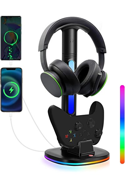 Generic Controller charger with RGB headphone holder for Xbox Series X|S/One/...