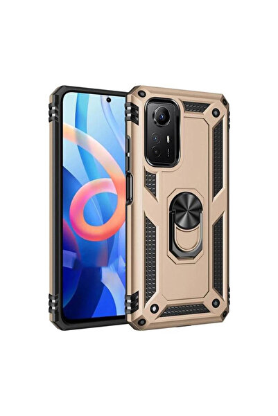 xirshop غطاء سيليكون مع حلقة لـ Redmi Note 12s من نوع Sofia - ذهبي