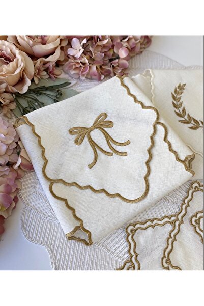 ELORA MAISON Fiorella Keten Ekmek Sepeti Örtüsü, Ekmeklik