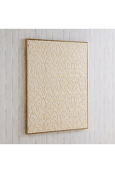 Generic Orson 80% Hand-Painted Foil Traditional Framed Canvas Wall Art - 75x3...