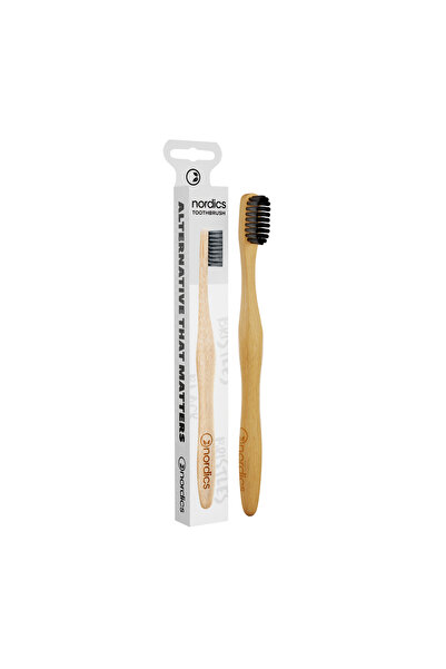 Nordics Bamboo toothbrush for adults, GREY,