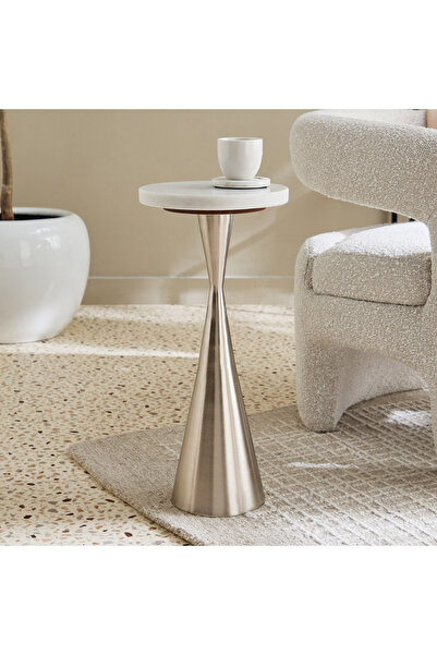 Generic Cavon Jamie Genuine Marble Top Accent Table