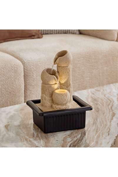 Home Box Albane Modern Fountain with LED Light - 21x17x25 cm