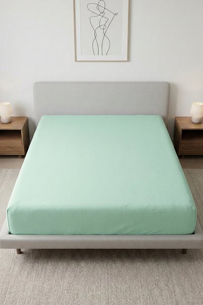 SULTANHOMEEE 100% Cotton Luxury Akfil Elastic Bed Sheet |   Single/Double/King Size |   Sultan Premium Series