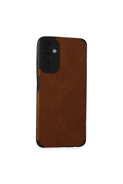 xirshop حافظة سامسونج جالاكسي A05s بحلقة جلدية سيليكون - بني