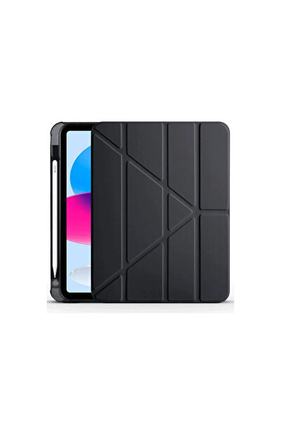 xirshop حافظة آيباد 2022 10.9 (الجيل العاشر) حافظة تابلت مارس مع حامل قلم - أسود