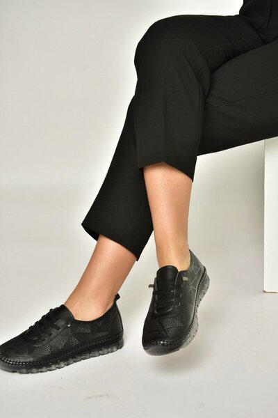 Fox Shoes Y555024103 Pantofi de damă cu talpă ortopedică confortabilă din pie...