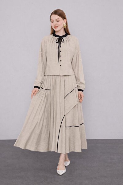 Levidor 100819 ETEKLİ TAKIM HAKİM YAKA KOL UCU MANŞETLİ YAKASI BAĞLAMALI ÖNÜ ...