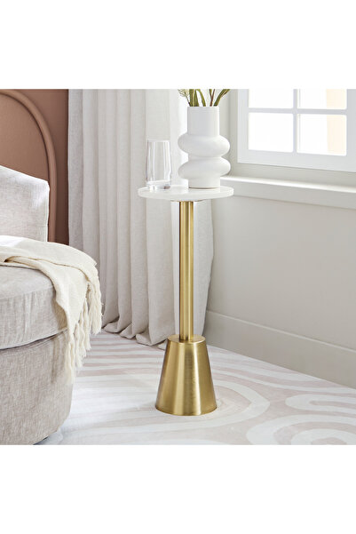 Generic Cavon Joy Genuine Marble Top Accent Table